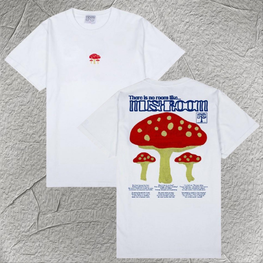 【HOT】 Public Culture - Mushroom Tee - White Fashion T-Shirt