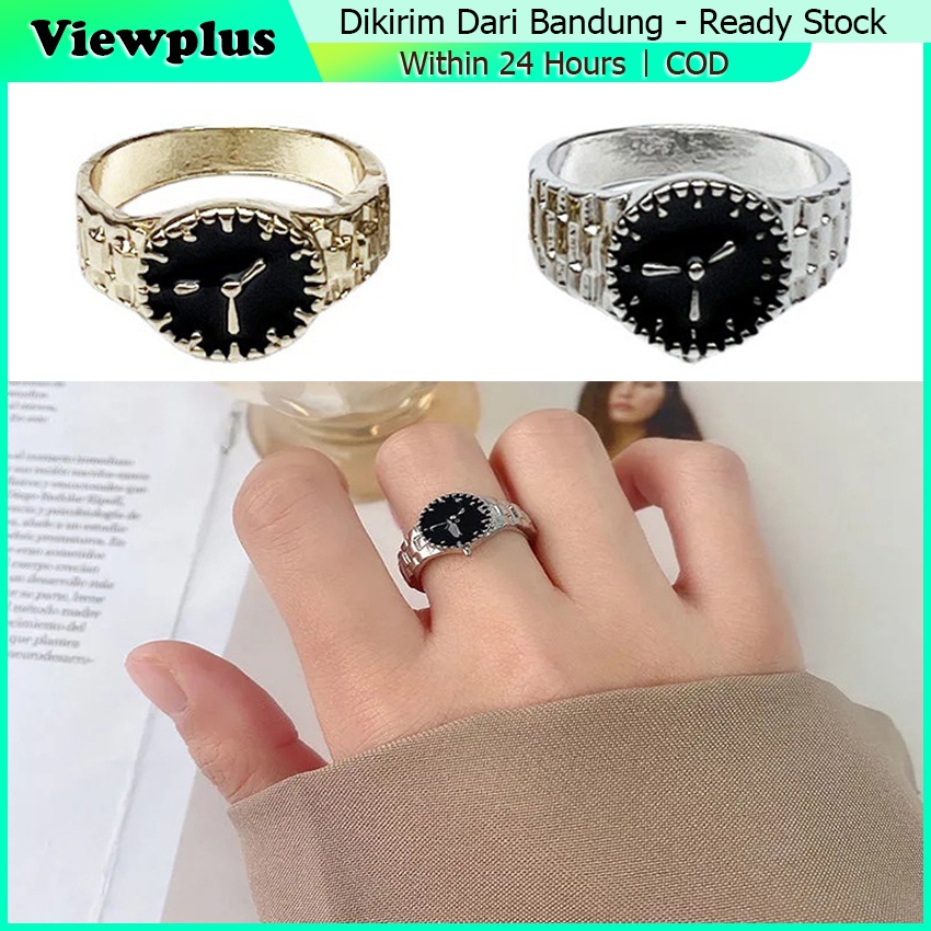 Cincin Korea Female Korean Watch Ring Jam Tangan Unik Cincin Jam Tangan Unik Pria Wanita Kreatif Per