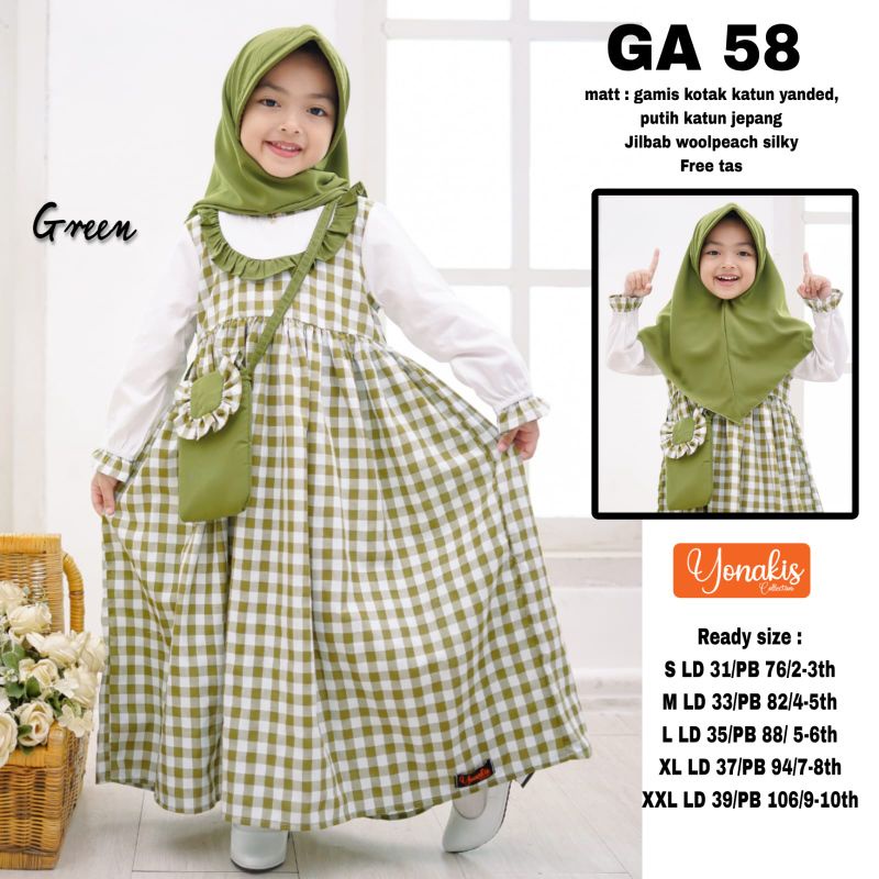UMAYA - GAMIS ANAK BY YONAKIS ORIGINAL / set gamis anak /gamis yonakis