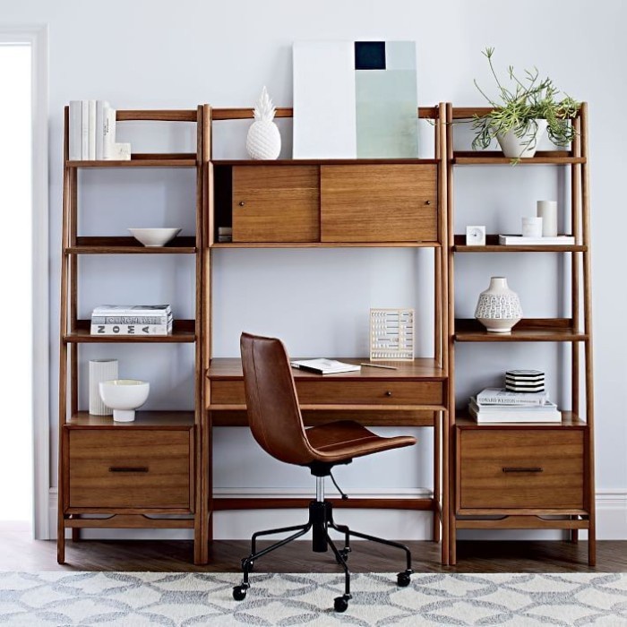 Meja Kerja Plus Rak Buku