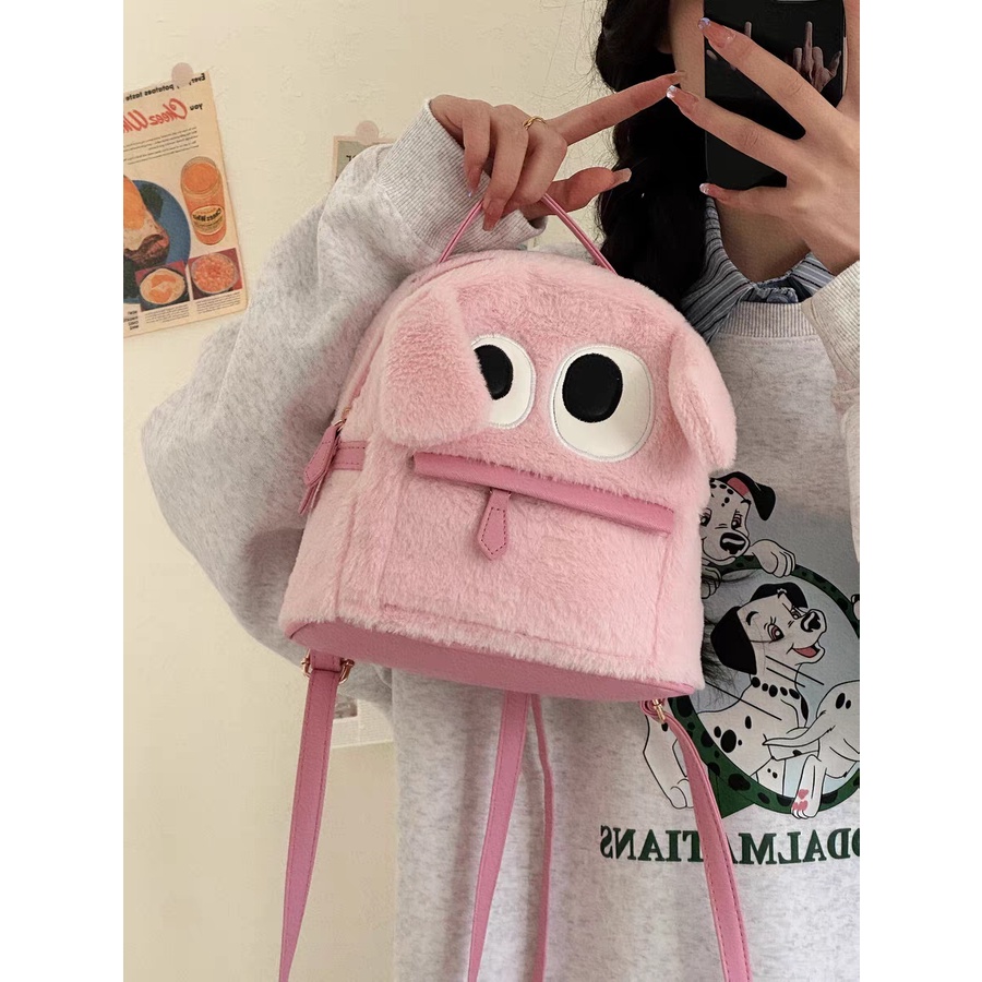 [ COD✅ ] Aroana BagRansel mini mewah, desain khusus, tas sekolah gadis manis, tas bulu serbaguna unt