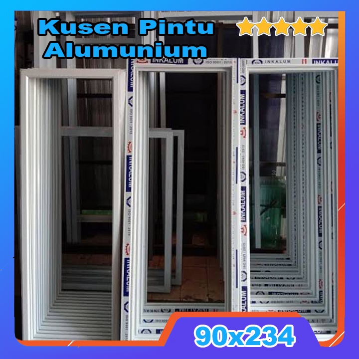 Kusen pintu aluminium Warna Putih/Hitam