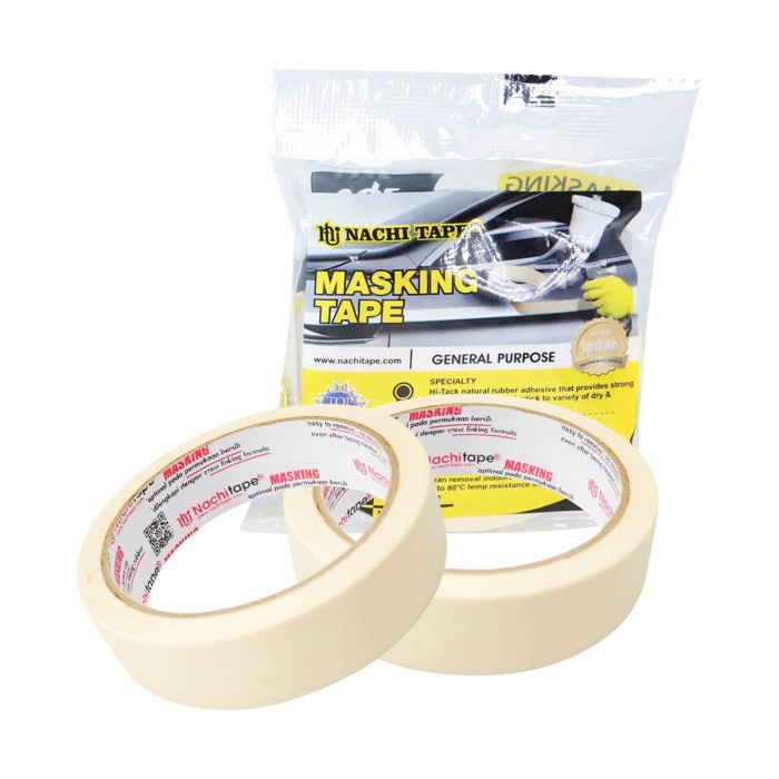 

Isolasi Masking Tape Nachi Lakban Selotip Kertas 1 inch 24mm 20 yard