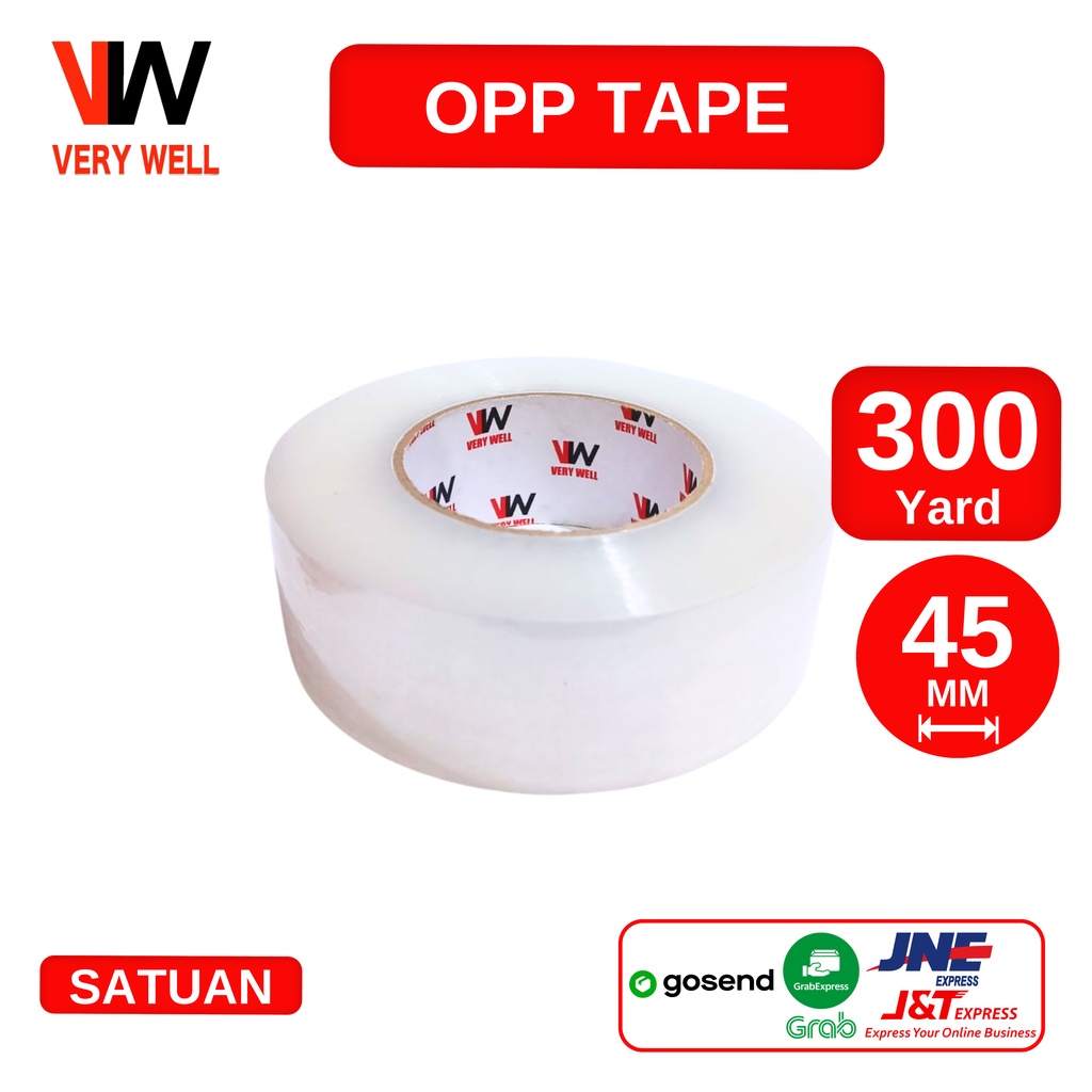 

Lakban Bening VERYWELL Tape 300 Yard