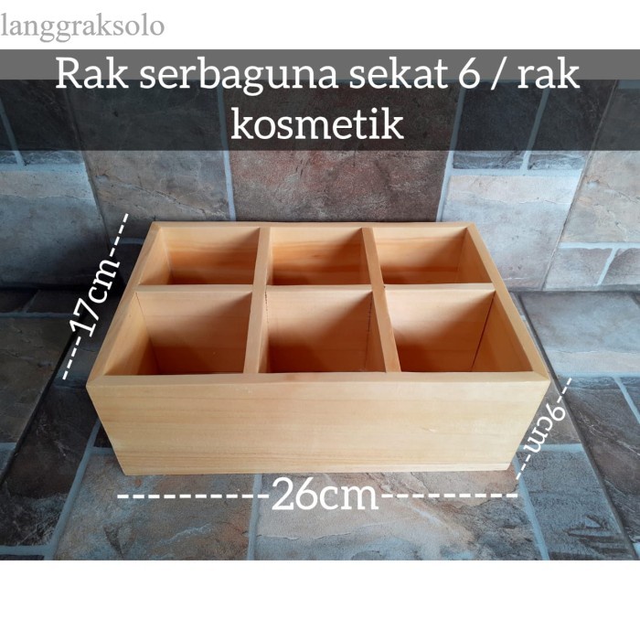 

Rak Serbaguna 6 lubang/Baki Serbaguna 6 Sekat/Rak Kosmetik termurah