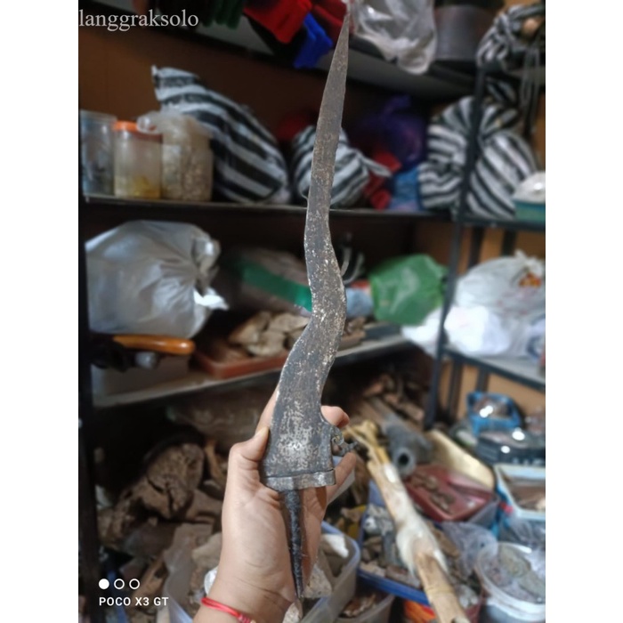 

keris jangkung langka luk petir tirto bkn megantor sengkelat kamarogan antik