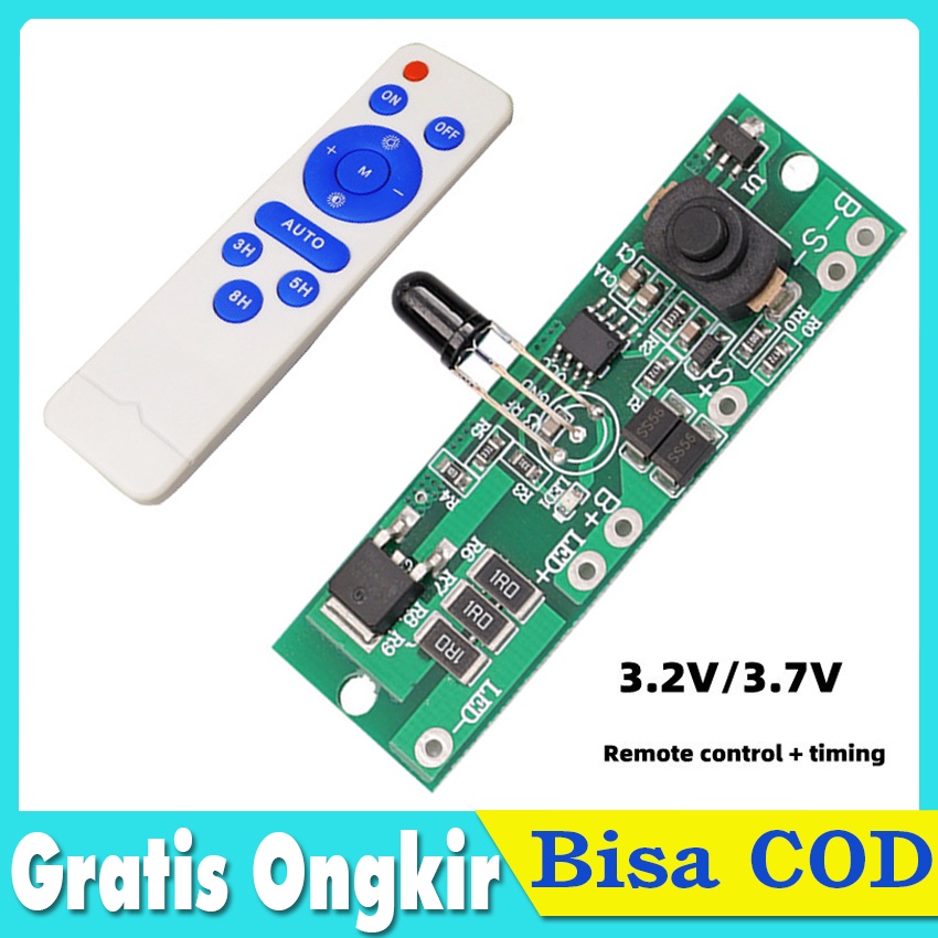 PCB led SMD 5730 remote 3.7v - 4.2v 18650 DIY lampu panel surya emergency