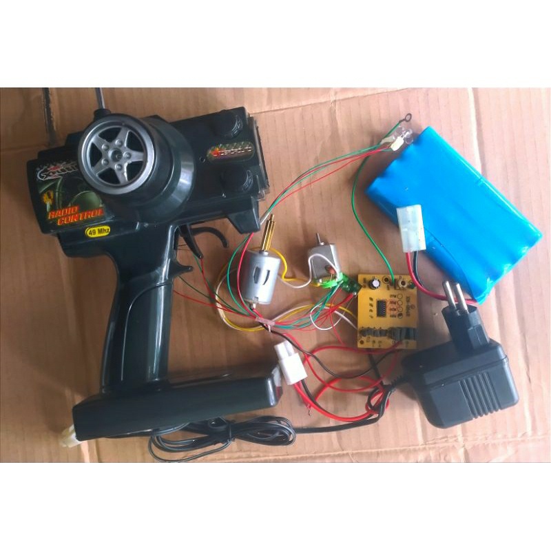 C38DH PCB + REMOT RC QD 9.6VOLT LEPASAN 1:10 BUKAN PROPO