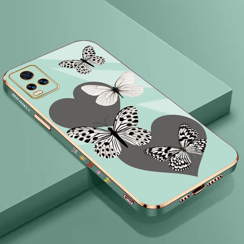 Casing 6D Plating Soft Case hp For Vivo V20 2020 2021 V20 SE case V21 5G V21e 4G vivi V21s V23 V23e 