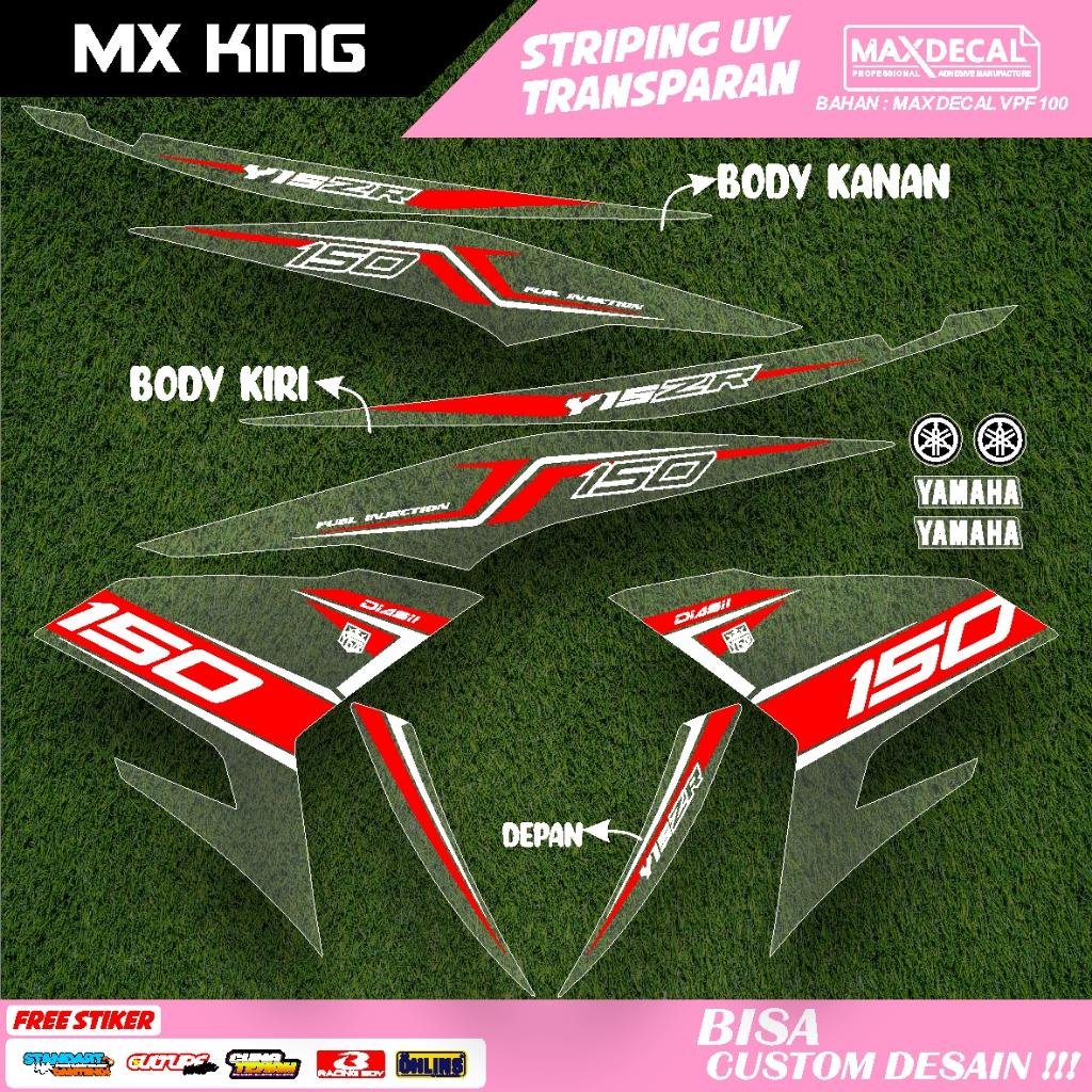 STRIPING TRANSPARAN MXKING FACELIFT LIS STIKER UV ALL NEW MXKING SEMI FULL CUSTOME VARIASI DESAIN TE