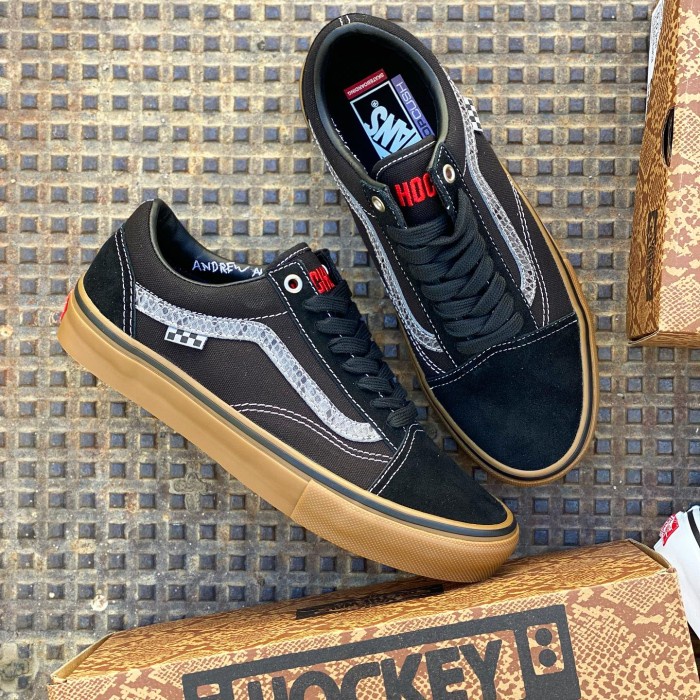 VANS OLD SKOOL SKATE PRO x HOCKEY BLACK GUM SNAKE ORIGINAL - 39