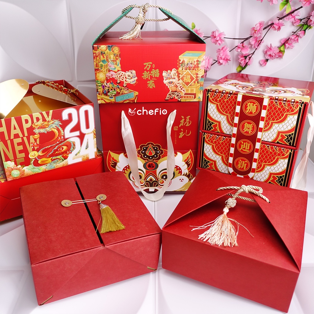 

Cake Box Hamper Imlek Chinese New Year Kotak Kue CNY Tahun Baru Cina
