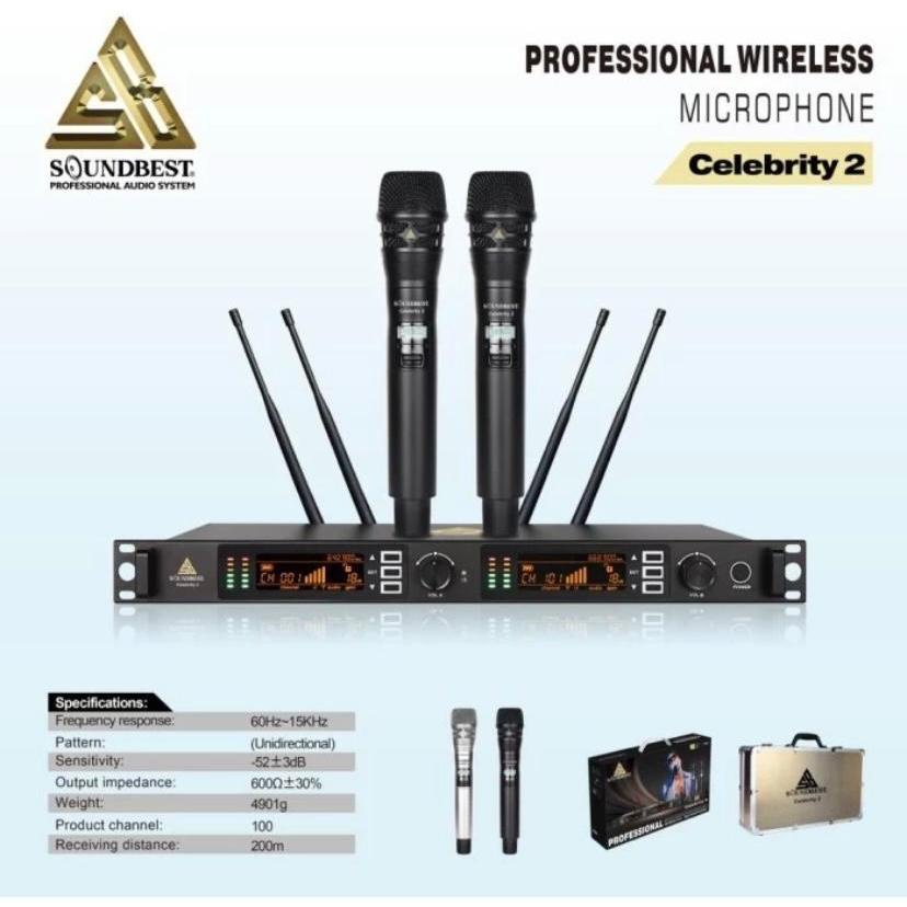 Mic microphone wireless soundbest celebrity 2 original mic soundbest
