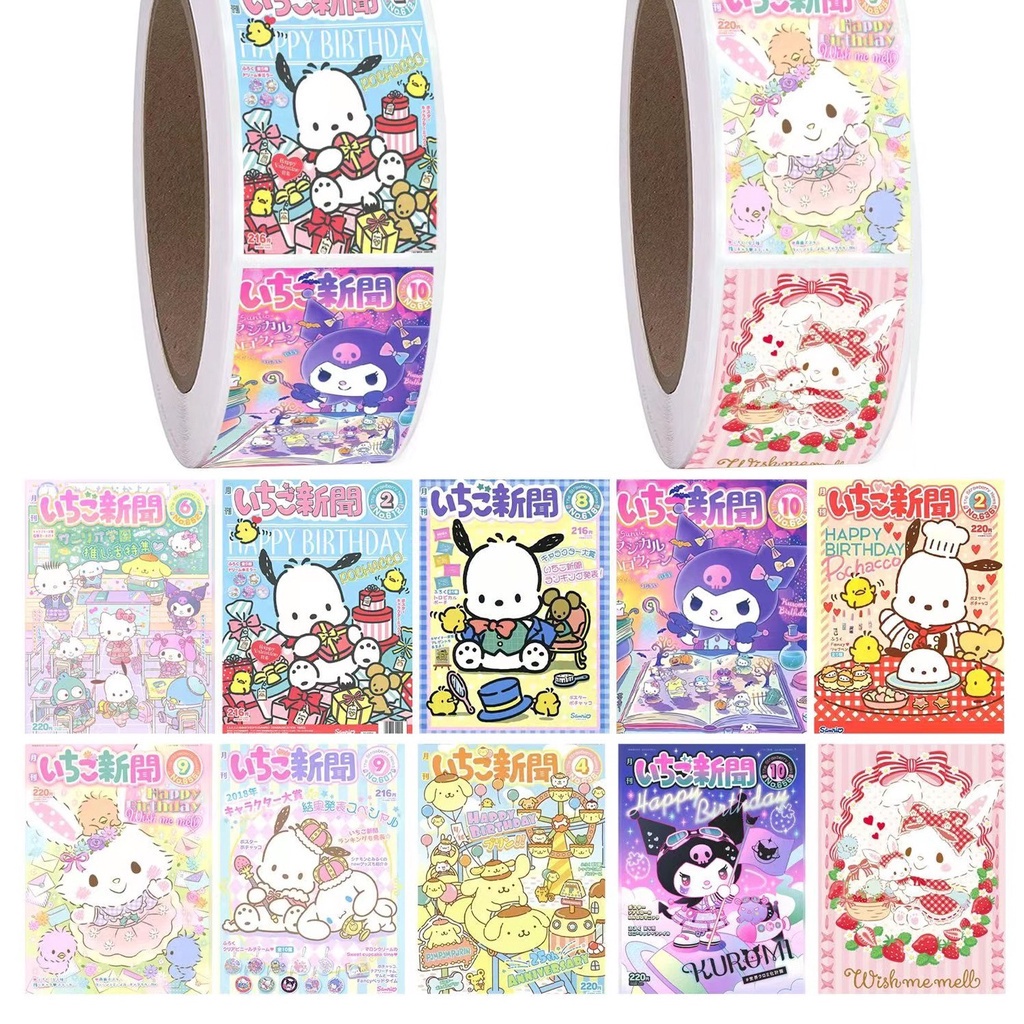 

(DELIN) (500PCS)STIKER ROL SANRIO POSTER STIKER ROL SANRIO JAPAN KARTUN