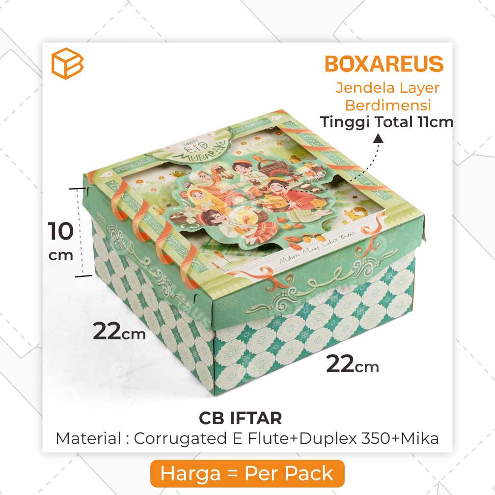 

Cake Box Lebaran Packaging Hampers Idul Fitri Dus Kemasan | CB IFTAR