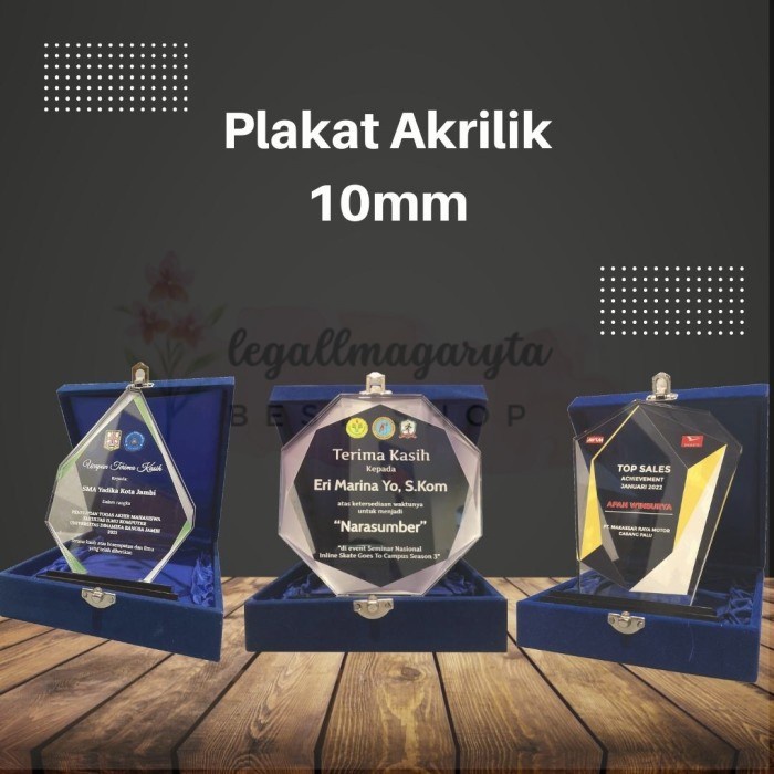 PLAKAT 1CM/PLAKAT AKRILIK CUSTOM/PLAKAT AKRILIK 10MM/PLAKAT CUSTOM - 20x10cm, PAKAI BOX