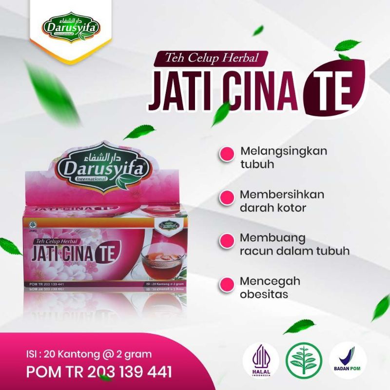 

BQ Teh Jati Cina Langsing Diet isi 20 celup lancar BAB mengatasi sembelit menurunkan BB Berat Badan Berlebih