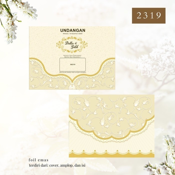 Blangko Undangan Pernikahan ERA BARU / ERBA 2319 ISI Mirip 88134