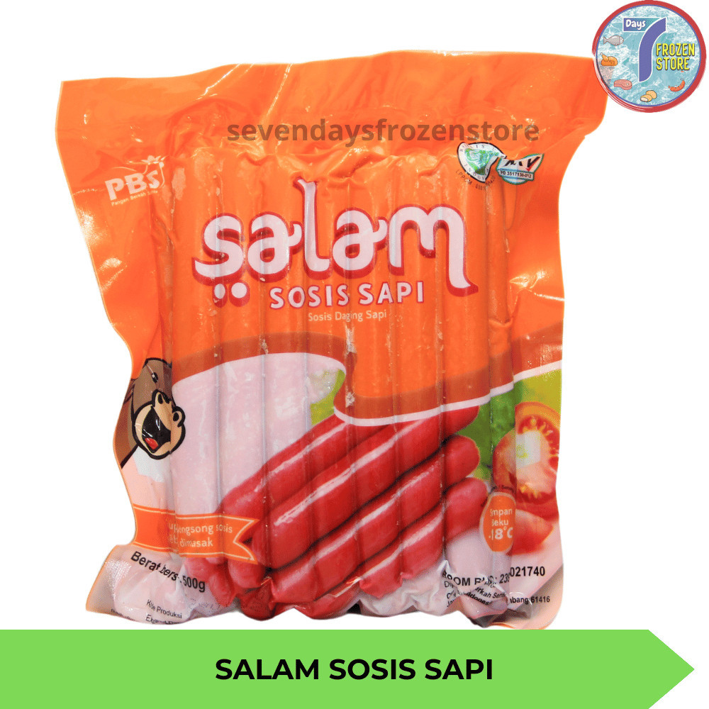 Sosis Sapi Salam Beku Frozen Kemasan 500 Gr