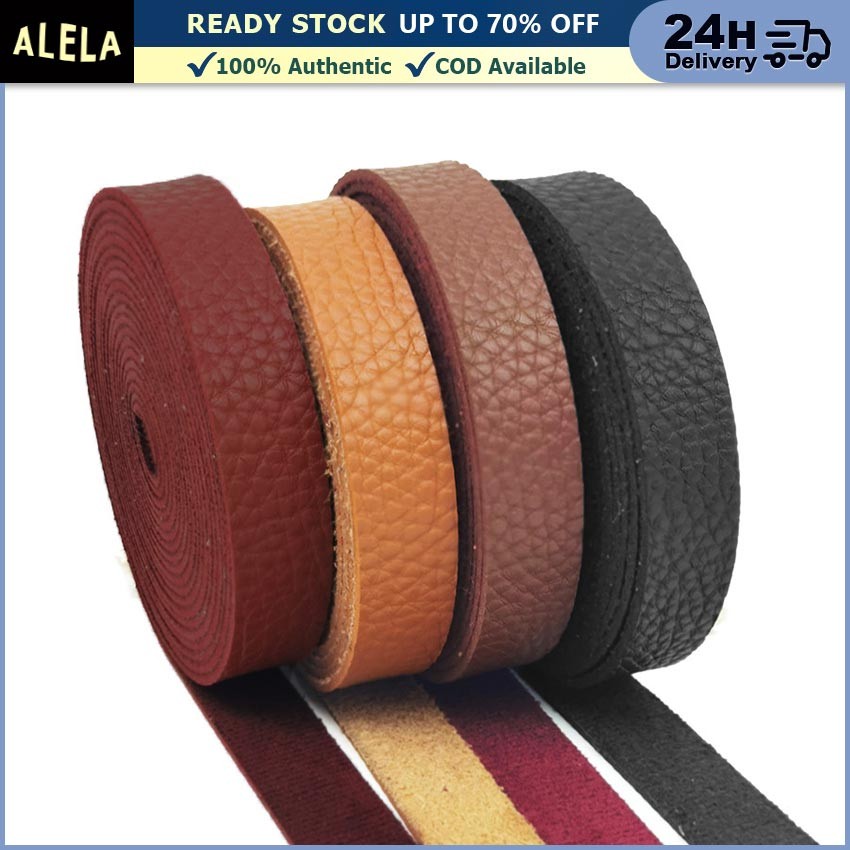 1 Roll Tali Tas Kulit Sintetis Hitam Coklat Leather Sling Bag Strap Lebar 1.5 cm