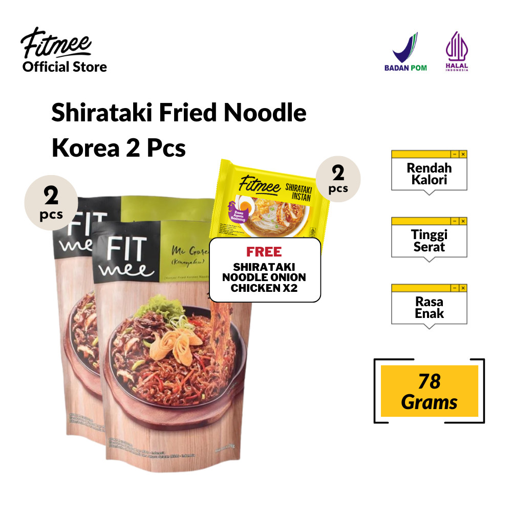 

Fitmee Mie Instan Sehat Shirataki Goreng Korea 2 Pcs FREE Ayam Bawang 2 Pcs