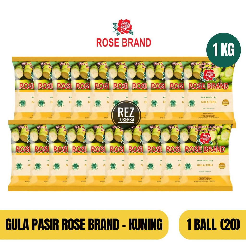 

Gula Kuning Rose Brand 1kg (1 Ball isi 20 kg) PROMO MURAH