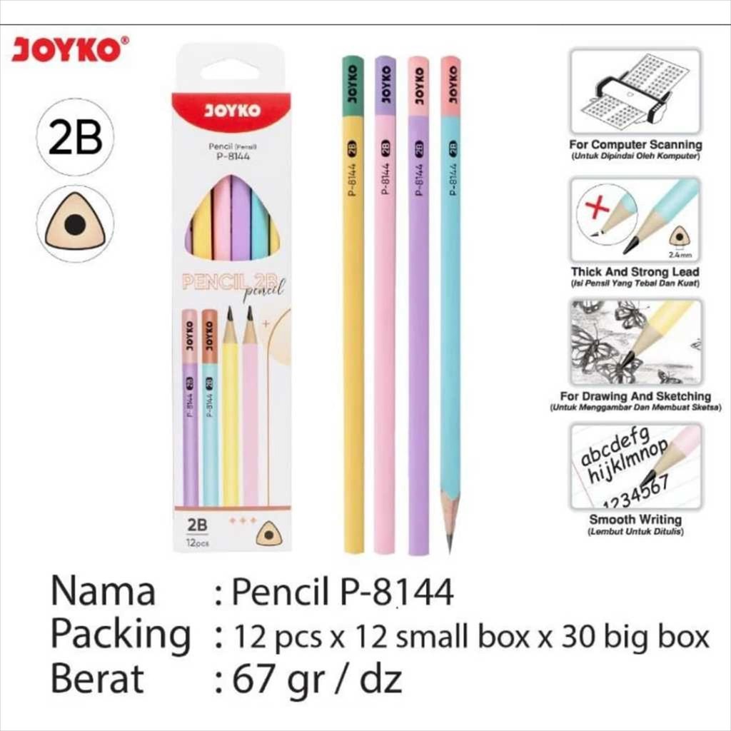 

Pensil Pencil Joyko P-8144 2B (12 Pcs)