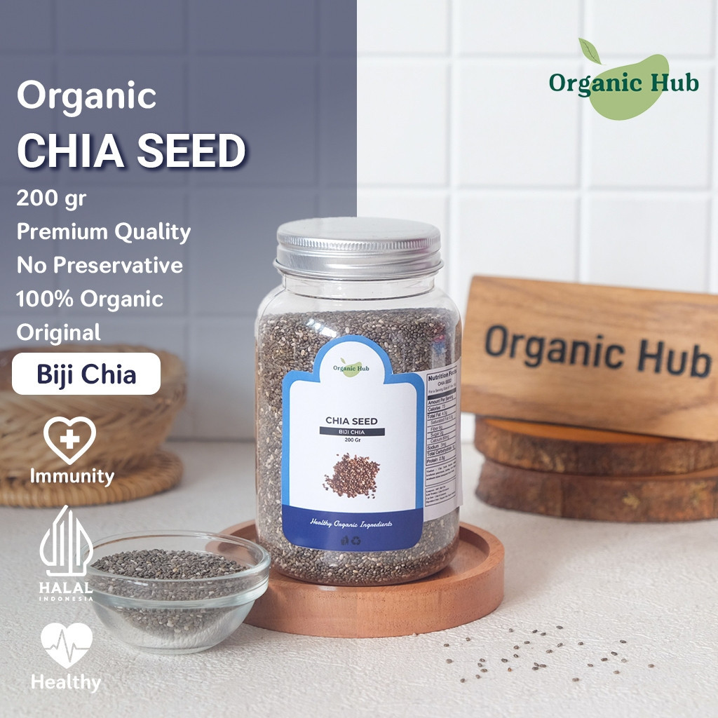 

Organic Hub Chia Seed Organik Biji Hitam Untuk Diet Premium Quality 200 gr