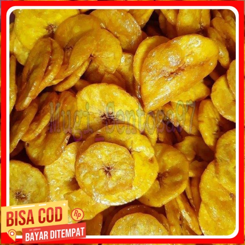 

1kg keripik pisang dua varian rasa manis / asin