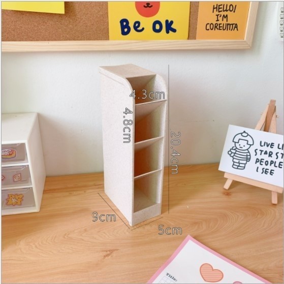 

Rena V - TP109 Tempat Pensil Stationery Meja Belajar Desktop Pen Holder Storage - Cream