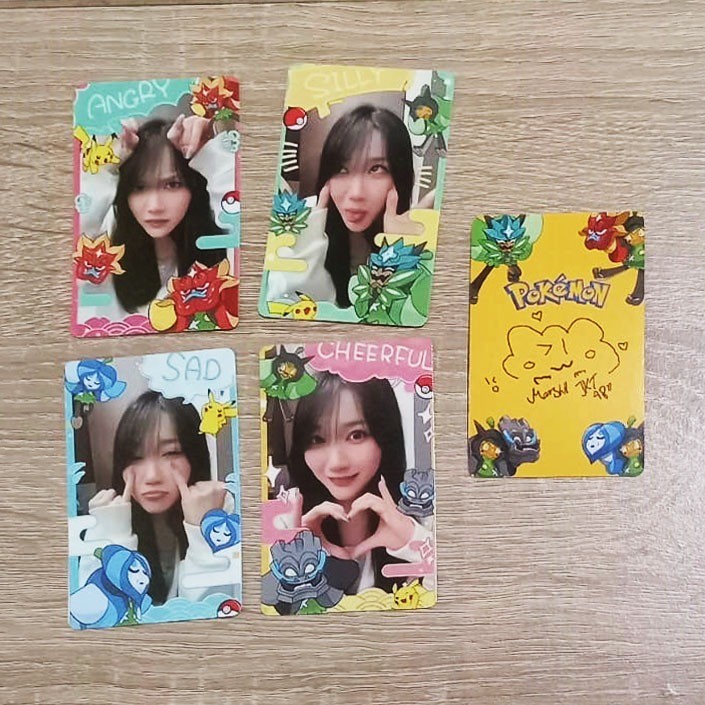 New Collection 4 Foto Ogerpon Face Challenge JKT48 Ekspresi Wajah Ada Tanda Tangan JKT48 X Pokemon H