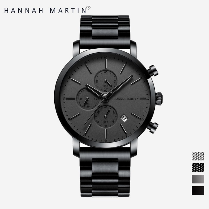 "E.SYO" - TERMURAH HANNAH MARTIN 109 Jam Tangan Pria 100% Original Tahan air Kronograf