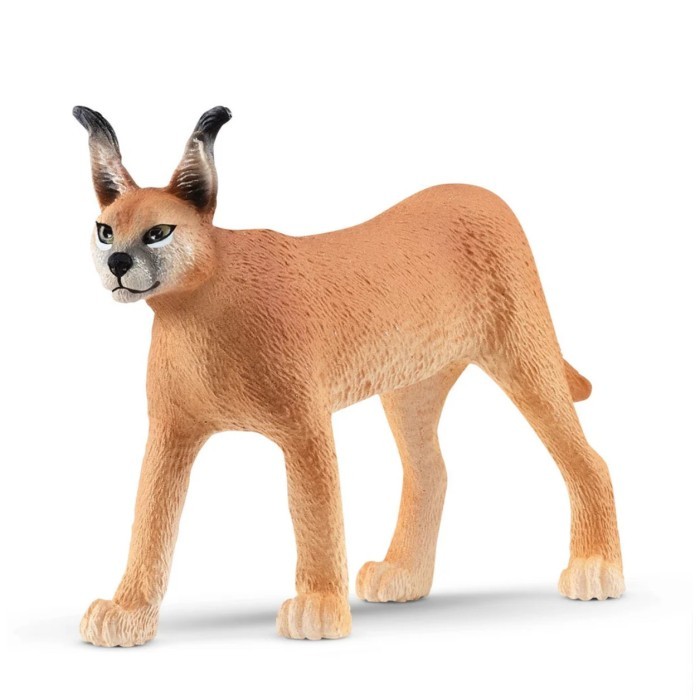 Schleich 14867 Caracal Female Kucing Caracal Cat Caracal Caracal Mainan Binatang Miniature Hewan Ani