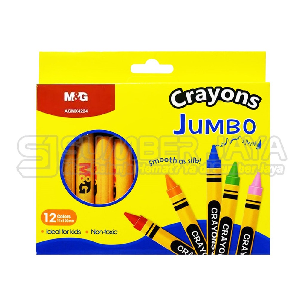 

Krayon Round Alat Melukis Anak Crayon M&G AGMX4224 AGMX4225 Isi 12 Pcs