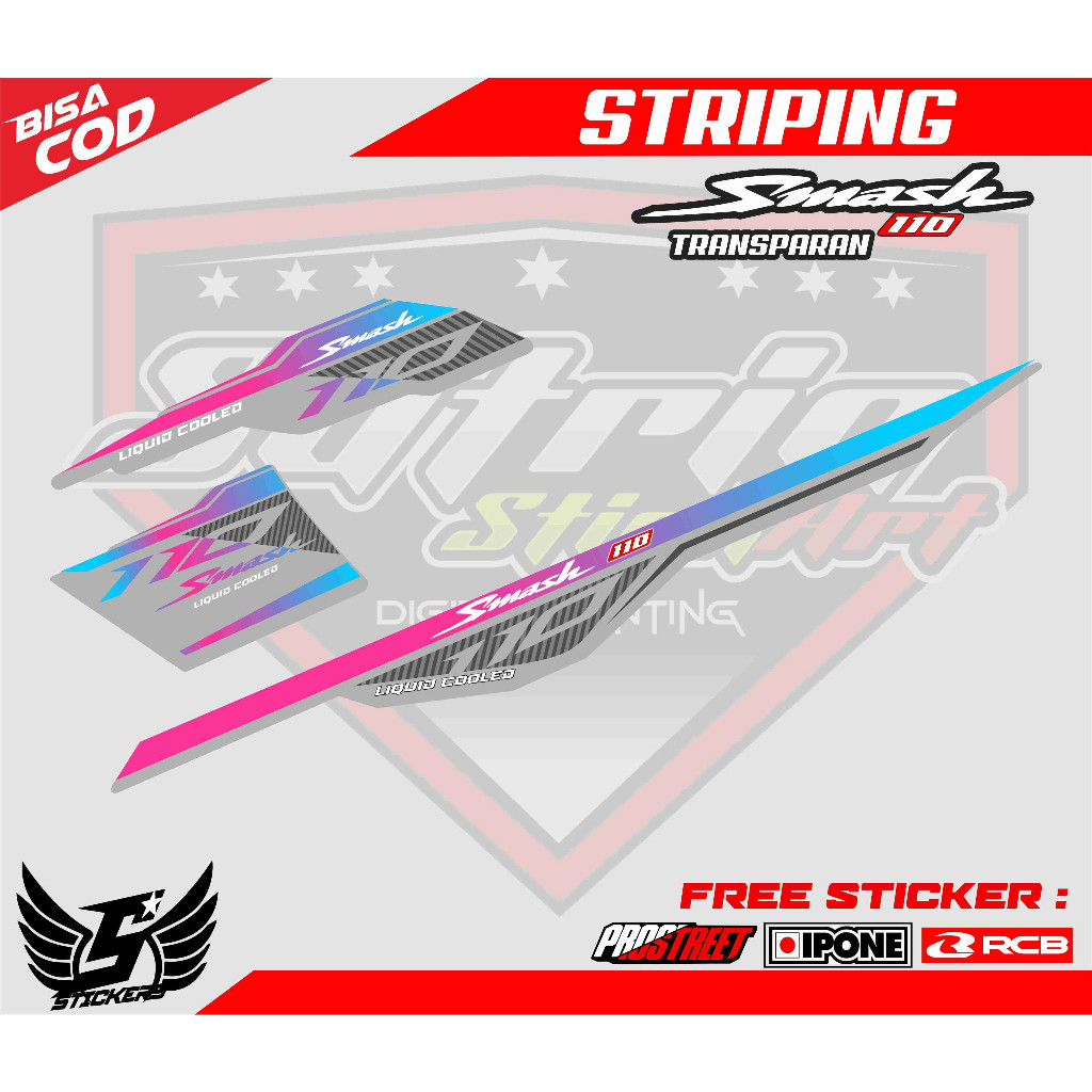 STRIPING VARIASI SUZUKI SMASH 110 SR STICKER LIST MOTOR SUZUKI SMASH 110 SR
