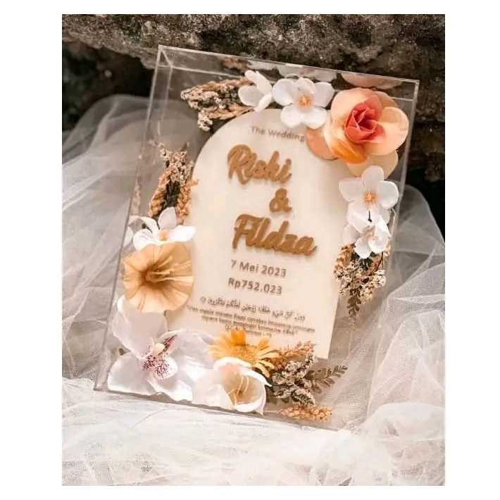 Mahar Uang Pernikahan Akrilik / Frame Mahar Akrilik / Mahar Minimalis Modern / Mahar Pernikahan Tran