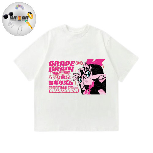 [free gift] kaos GRAPE BRAIN 2023 white t shirt naju unisex daily 24s