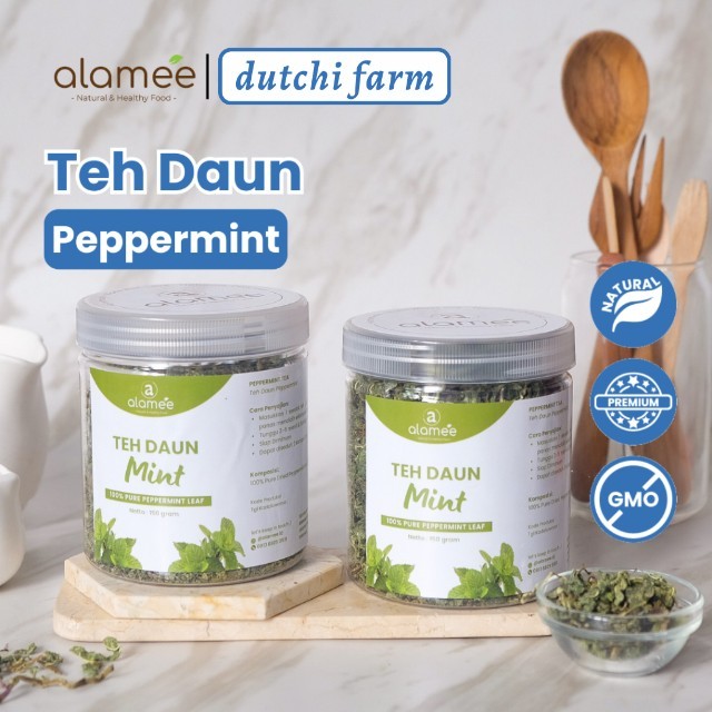 

ALAMEE Peppermint Tea Teh Daun Mint Organik Pappermint Papermint Kering Dried 150gr Dutchi Farm