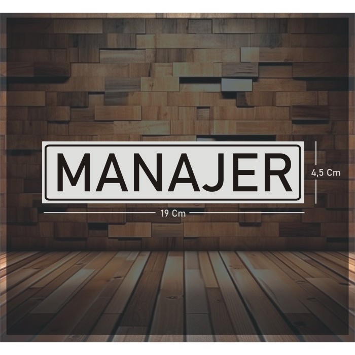 

Sticker Manajer Abu-abu 19x5cm