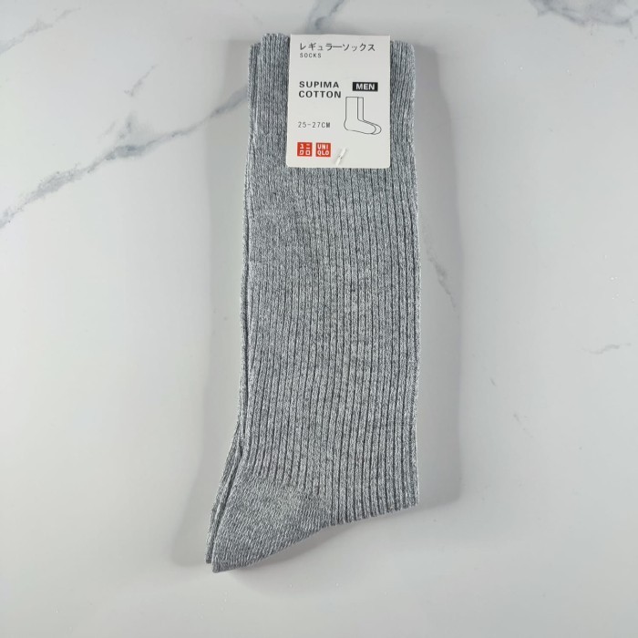 PROMO TERLARIS _[Best Quality] Kaos Kaki UNIQLO Casual PANJANG Socks Kaos Kaki Pria Men - Abu Bercak