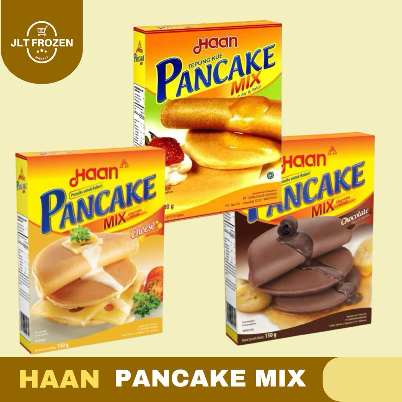 

Haan Pancake Mix / Tepung Pancake Instan Rasa Keju / Coklat / Vanila - 150g