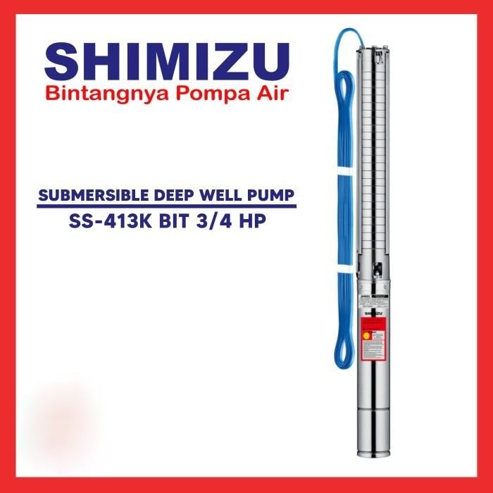 TERMURAH SHIMIZU SUBMERSIBLE PUMP SS-413K BIT 3/4 HP