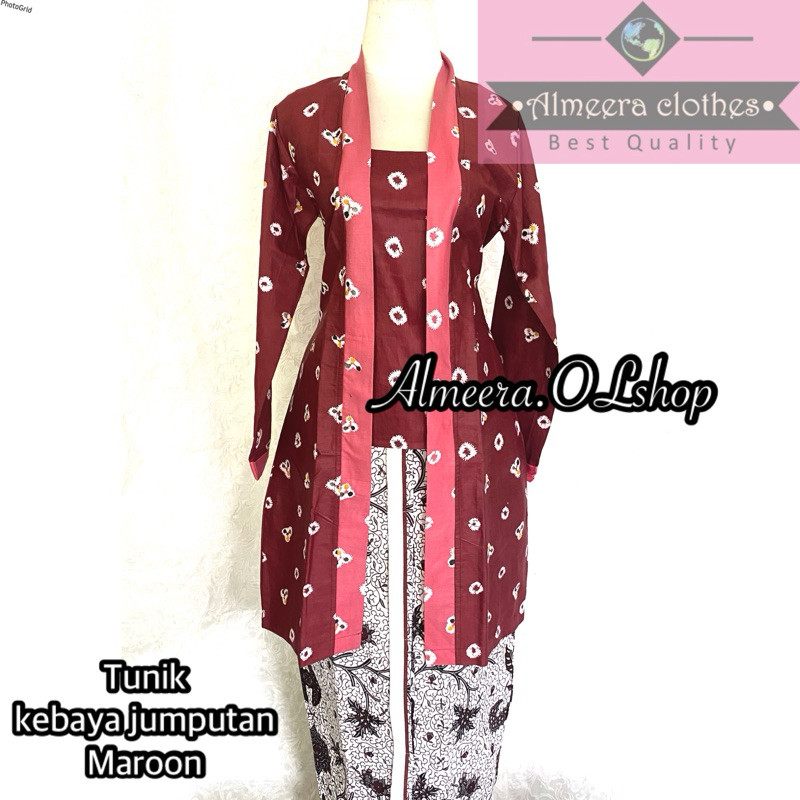 LURIK tunik kebaya kutubaru jumputan panjang