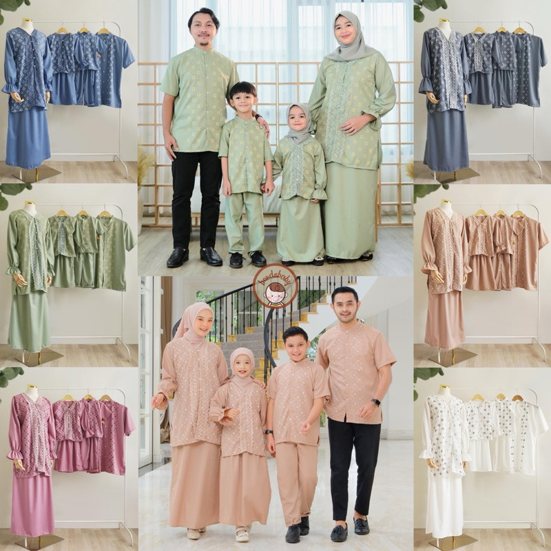 (PO) RAYANA Series FAMILY SET RAYA Baju Sarimbit Couple Set Keluarga Lebaran 2025 /Terbaru