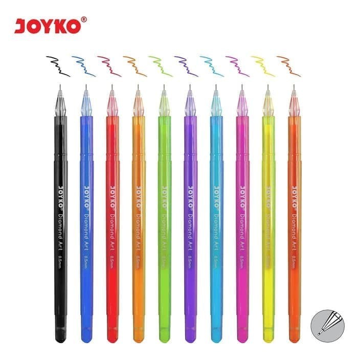 

Color Gel Pen Pena Jel Warna Joyko GPC-310S Diamond Art 1SET10 Warna