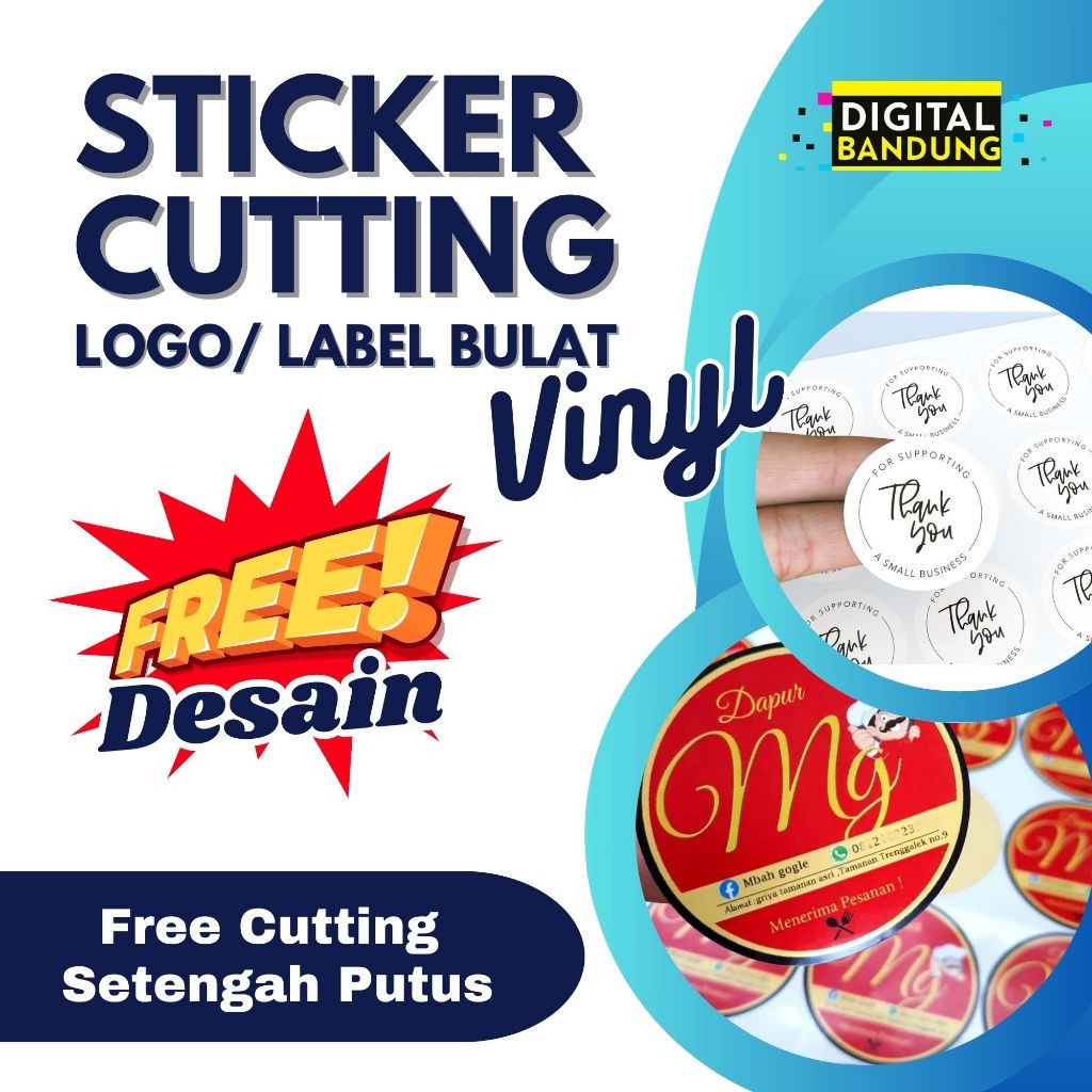 

CETAK STIKER LABEL BULAT VINYL ANTI AIR STICKER MAKANAN KEMASAN PRODUK BOTOL MINUMAN CUSTOM