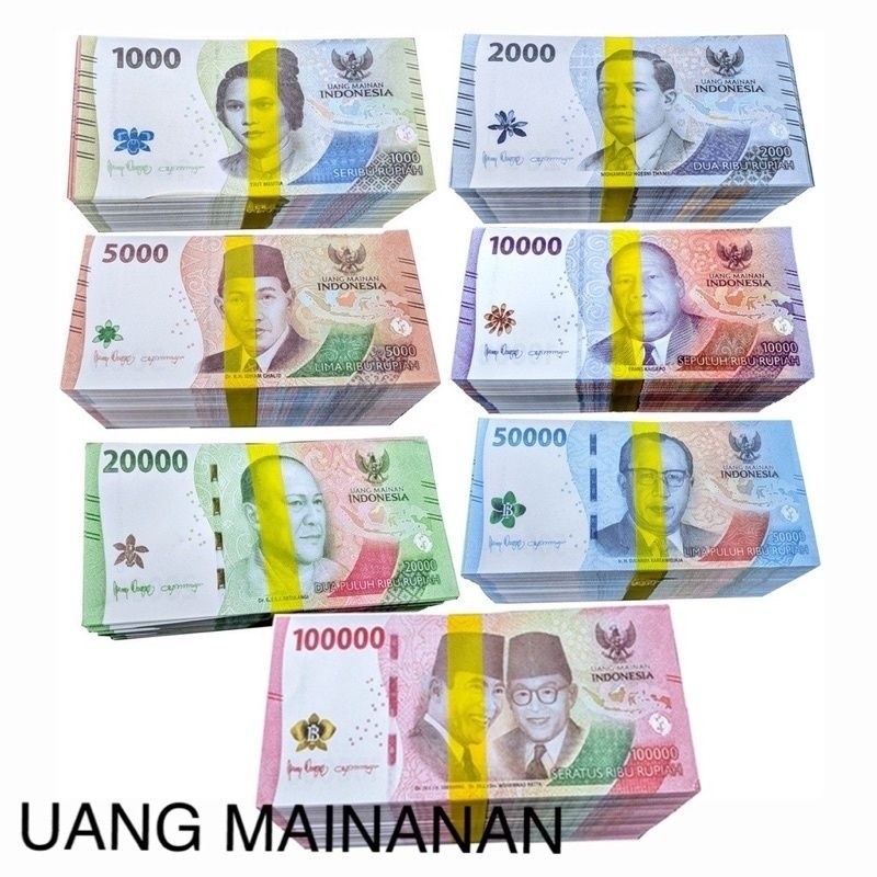 ISI 1000 LEMBAR ( 1 IKET ) MAINAN UANG MODEL BARU 2022 / GROSIR UANG MAINAN MIRIP ASLI // UANG MAHAR