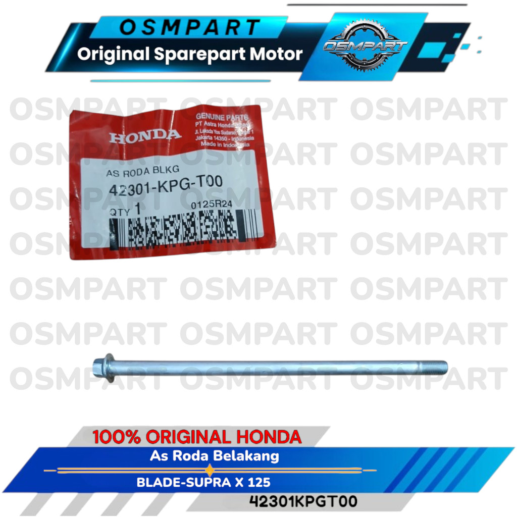 AS RODA BELAKANG BLADE 110 SUPRA X 125 FI NEW HONDA 42301KPGT00 ORIGINAL