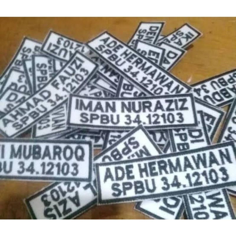 Bordir Bordir bet nama bordir seragam sekolah SPBU seragam kerja  satpambisa pesan satuan bordir