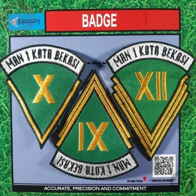 

Bordir atribut/bet/logo emblem dasar benang kelas sis siswi sekolah grosir murah berkualitas Terbaru Nama dada Sekolah Bordir Nama Custom bordir